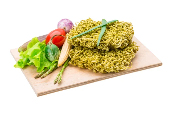 Fideos verdes crudos — Foto de Stock