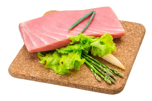 Ton balığı çiğ biftek — Stok fotoğraf