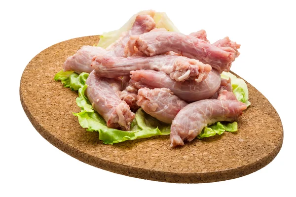 Collo di pollo crudo — Foto Stock