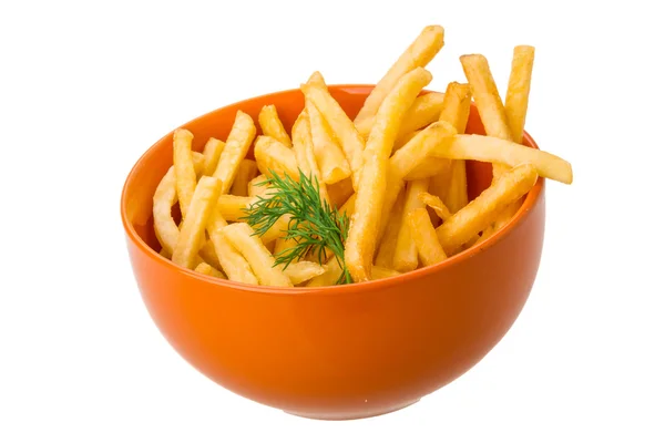 Patatine fritte su sfondo bianco — Foto Stock
