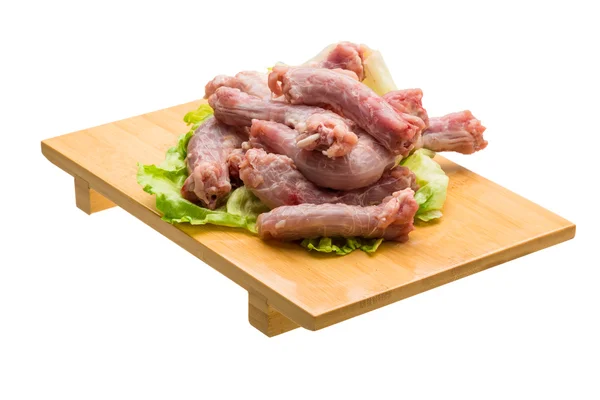 Collo di pollo crudo — Foto Stock
