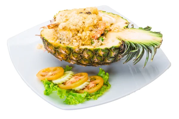 Pineapple salad with seafood — Stock Photo, Image