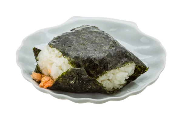 Japan rice ball with salmon — Stock Photo, Image