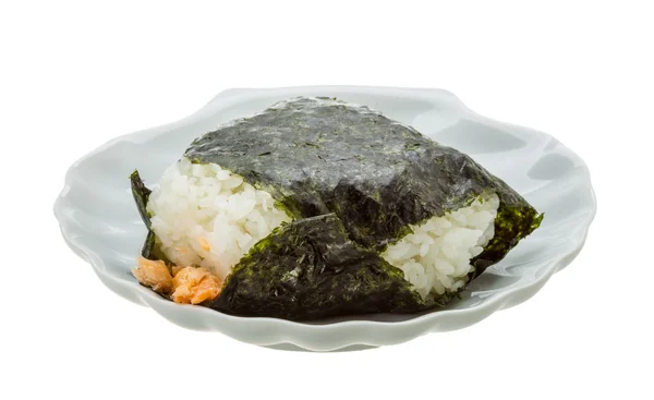 Bola nasi Jepang dengan salmon — Stok Foto