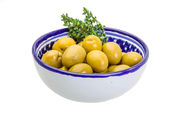 Aceitunas gigantes verdes — Foto de Stock