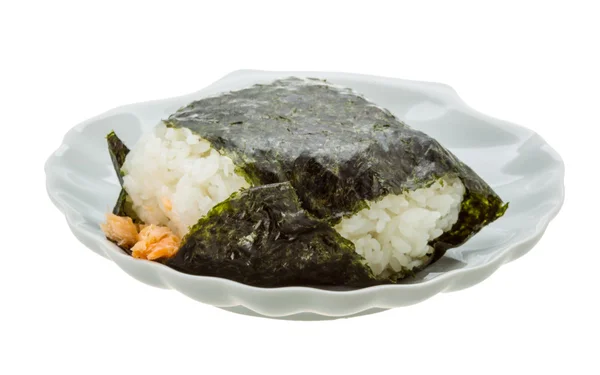 Japan rice ball with salmon — Stock Photo, Image