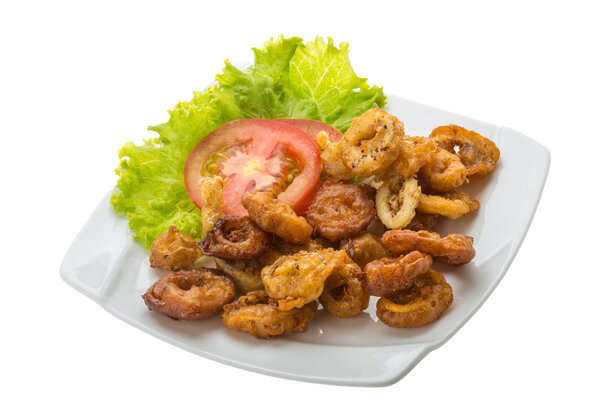 Fried squid rings