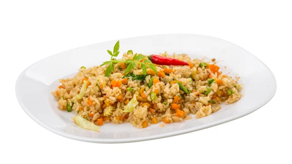 Vegetarian fried rice — Stock Photo, Image