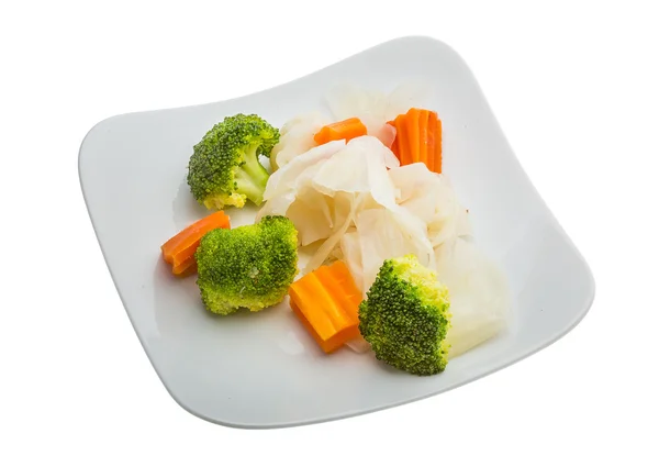 Gekookte kool en broccoli — Stockfoto