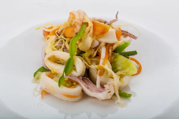Asiático frutos do mar salada — Fotografia de Stock
