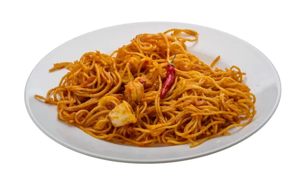 Zeevruchten pasta — Stockfoto