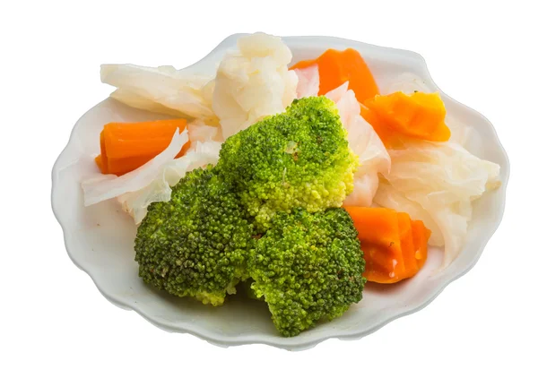 Gekookte kool en broccoli — Stockfoto