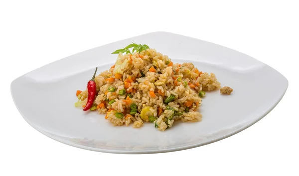 Arroz frito vegetariano — Fotografia de Stock