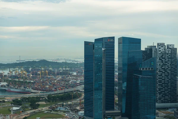 Ciudad de Singapur skyline — Foto de Stock