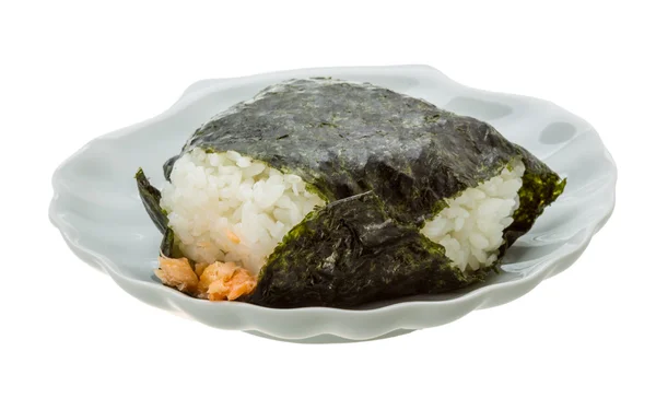Japanischer Reisbällchen mit Lachs — Stockfoto