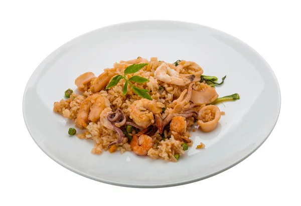 Rice with seafood — Stock Photo, Image