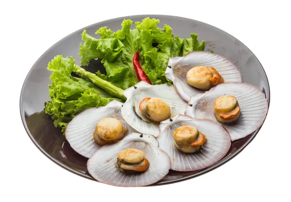 Grilled scallops — Stock Photo, Image