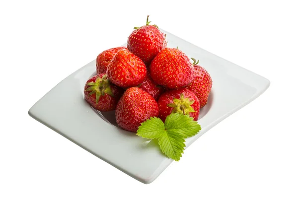 Fraise sur assiette — Photo