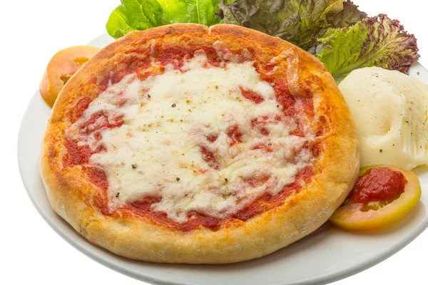 Pizza con pomodoro e formaggio — Foto Stock