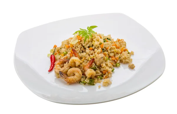 Arroz con gambas — Foto de Stock