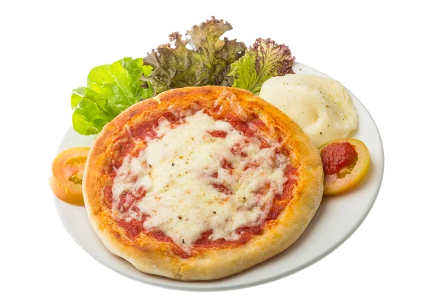 Pizza com tomate e queijo — Fotografia de Stock