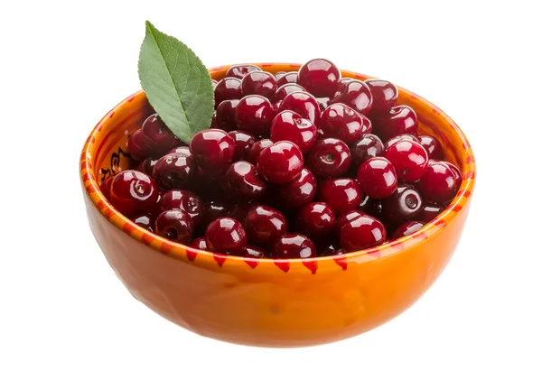 Cherry in bowl — Stock Photo, Image