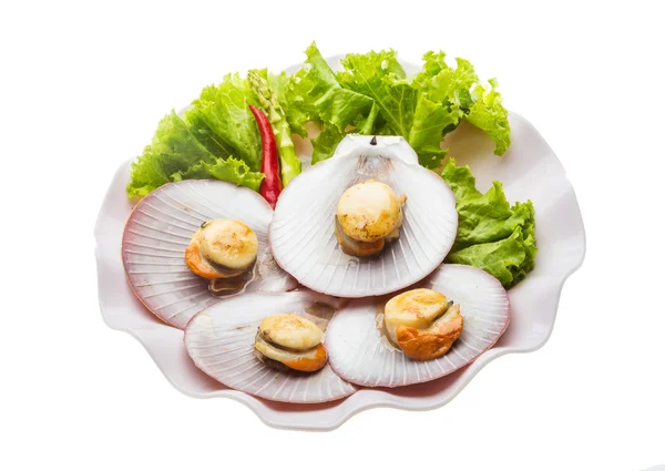 Grilled scallops — Stock Photo, Image