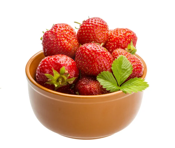 Strawberries in bowl — Stock Photo, Image