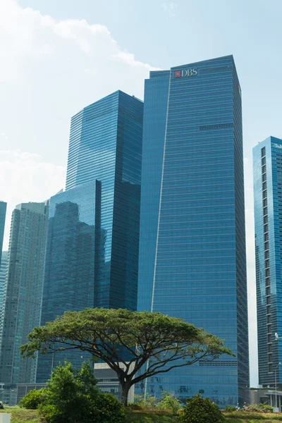 Buildings in Singapore skyline — Stock Photo, Image