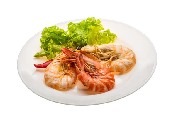 Boiled king prawns — Stock Photo, Image