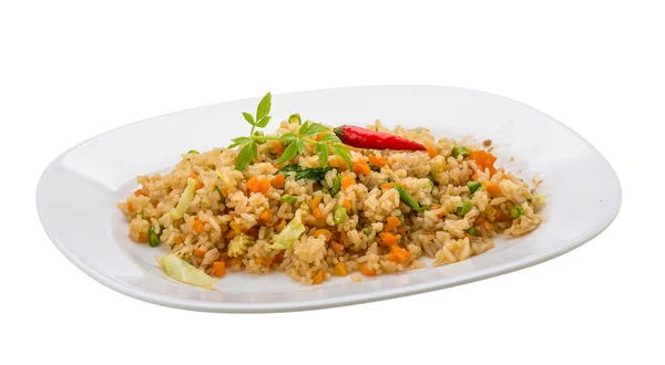 Vegetarischer gebratener Reis — Stockfoto