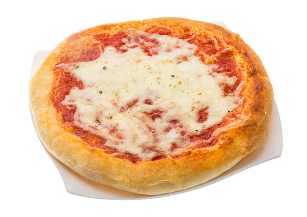Pizza z pomidorem i serem — Zdjęcie stockowe
