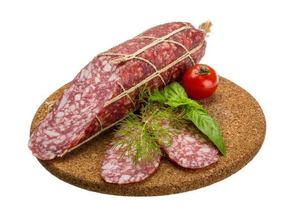 Salami korv — Stockfoto