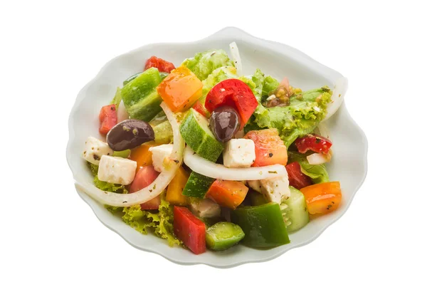 Delicous grekisk sallad — Stockfoto