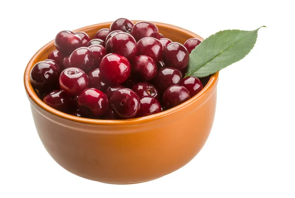 Cherry in the bowl — Stock Photo, Image