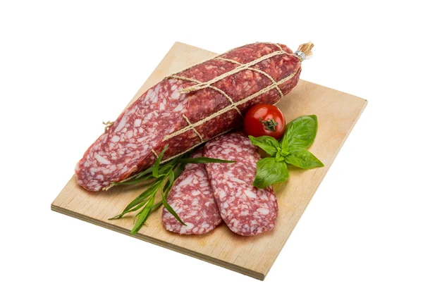 Salami korv — Stockfoto