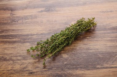 Taze aromalı yeşil bitki kekik çeşnisi yalıtılmış.