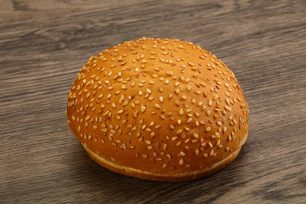 Fresh Burger Bun Sesame Seeds — Stock Photo, Image