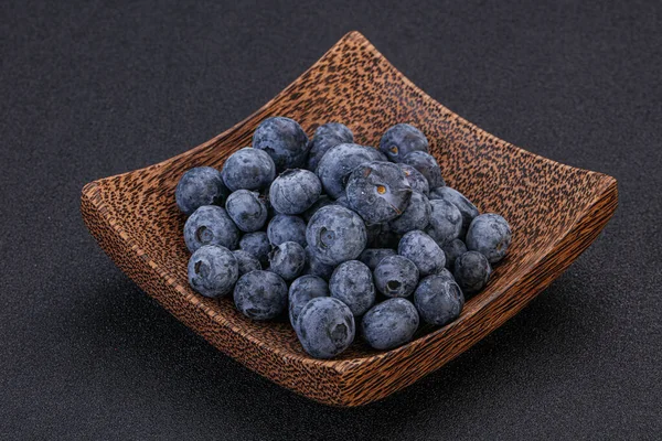Doce Fresco Suculento Blueberries Heap Sobre Fundo — Fotografia de Stock