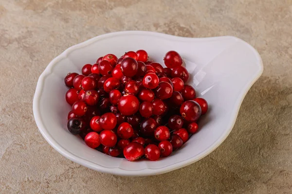 Cranberry Organik Manis Dan Lezat Dalam Mangkuk — Stok Foto