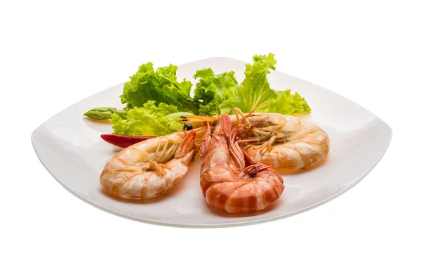 Boiled king prawns — Stock Photo, Image