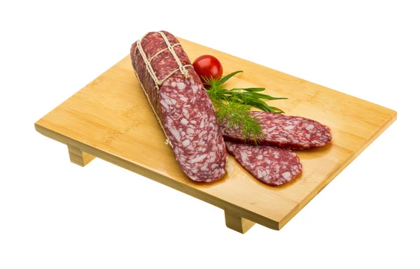 Salami korv — Stockfoto