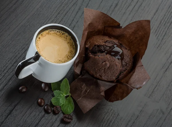 Caffè con muffin — Foto Stock