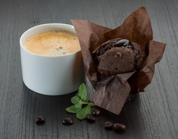 Coffee with muffin — Stock Photo, Image