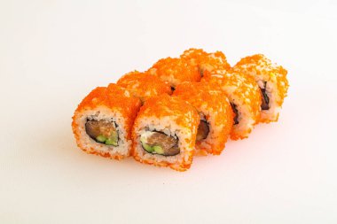 Somon, nori ve pirinçli geleneksel Japon dürümü.