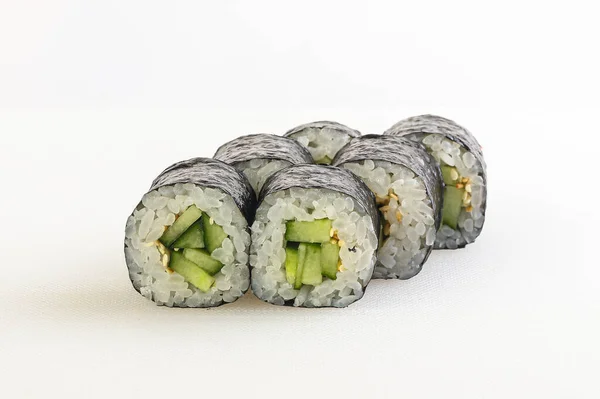 Japanese Traditional Vegan Roll Cucumber — Stock Photo, Image