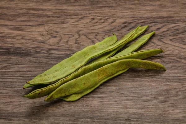 Veganistische Keuken Groene Bonenhoop Koken — Stockfoto