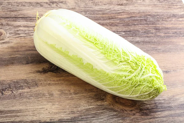 Raw Fresh Ripe Chinese Cabbage Cooking — Stock Photo, Image