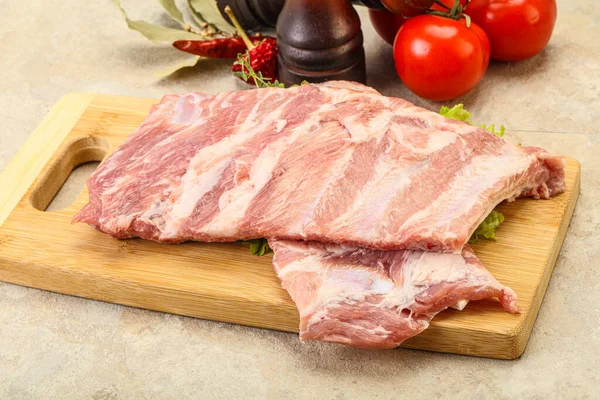 Costelas Porco Cruas Carne Para Cozinhar — Fotografia de Stock