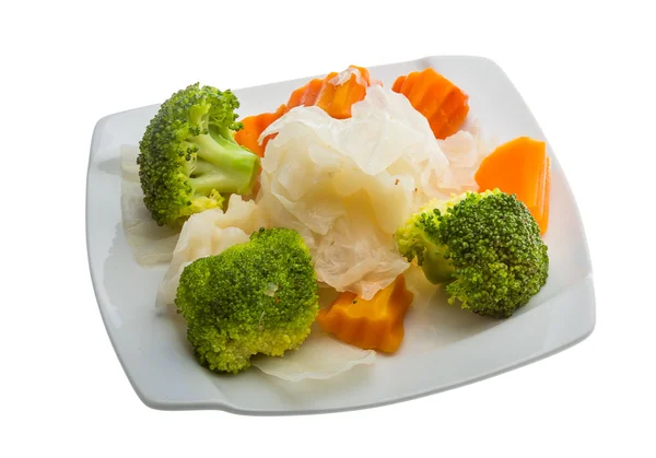 Gekookte kool en broccoli — Stockfoto